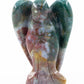 Ouubuuy Indian Agate Crystal Angel Figurines Statues 4 pcs Natural Gemstone Carved Pocket Guardian Angel 1.5 inch for Healing Re