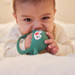 Smily Mia Penguin Buddy Never Drop Silicone Baby Teething Toy For 0-6Month Infants, Baby Chew Toys For Sucking Needs, Hand Pacifier For Breast Feeding Babies, Car Seat Toy For New Born,Pine Green