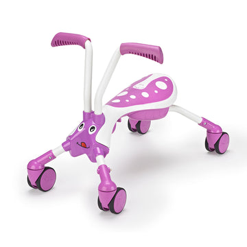 Scramblebug Bubblegum | 4 Wheel Toddler Balance Bike | Indoor & Outdoor Ride On | Foldable For Travel & Storage | Summer Fun Or