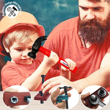 KEJIH 21 Pieces Kids Toy Tool Set and Power Play Tools, Construction Toys Working Tools Educational Pretend Role Play Set with a
