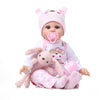 Realistic Reborn Baby Doll Girl 22'', Sweet Real Life Like Bebes De Silicona Reales Handmade, Lifelike Reborn Doll Soft Vinyl We