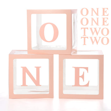 Voircoloria 1St Birthday Decorations For Boys, 3Pcs One Boxes For 1St Birthday For Boy Or Girl With One Two Letters For Photosho
