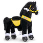 Ponycycle Horse Ride On Toys For Kids Ride On Horse Spirit Toys Essential Model E, Size 4 For Kids Age 4-8/35.4' Height, Birthday Gifts Plush Animal Giddy Up Riding Toys Ride On Pony Animal Black E438
