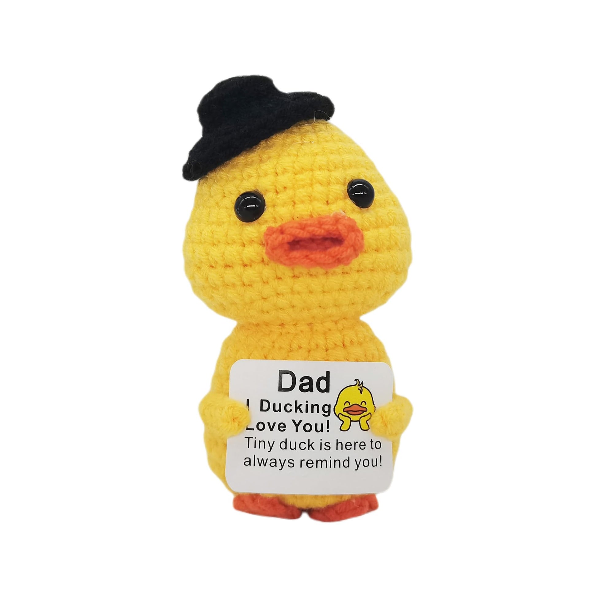 qyqkfly Funny Crochet Handmade Emotional Ducks Gifts for Dad Mental Support Positive Supportive Encouragement Christmas Pickle P