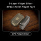 Magnetic Metal Fidget Toys - Metal Push Card Fidget Slider Stress Relief Toy  Men?s EDC Toy Fidget Toy Haptic Coin  Office Desk Toys Gifts for Boyfriend and Father (CP-3)