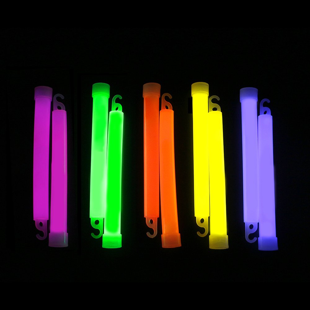 novelinks 50 Pcs 6'' enhanced Glow Sticks Bulk - Ultra Bright Large Glow Necklaces Bulk Light up Necklaces Bulk Glow in The Dark Necklaces  Emergency Glow Sticks  Long-lasting Lighting Waterproof