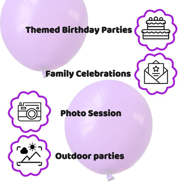 110Pcs Purple Balloons 12 Inch, Purple Latex Balloons For Birthday Party Baby Shower Wedding(With 2 Ribbons).