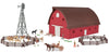 John Deere 1/64 Scale Round Barn Play Set - 73 Pieces, Red Plastic, Model LP69979