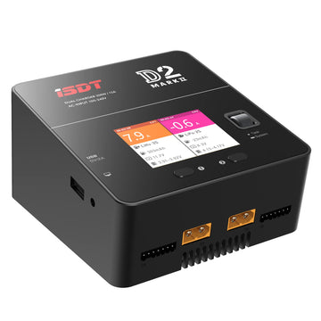 ISDT lipo Battery Charger D2 MK2 with AC 2x200W Dual Output Mode,Hobby Smart Lipo Charger Discharger for 1-6S Li-ion Life NiCd N