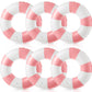 Arrowbash 6 Pcs 2 Pcs Jumbo Inflatable Pool Float 47.24 Inch Floaties Tubes Classic Striped Pool Rings for mature-themed Inflatable Inner Tube for Swimming Beach