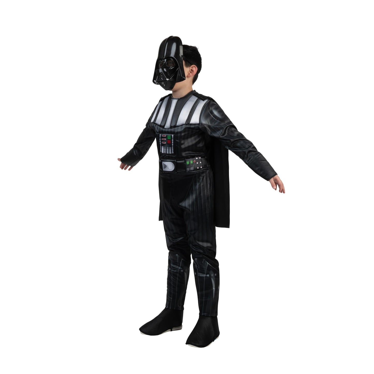 Star Wars Darth Vader Official Youth Halloween Costume - enhanced Quality Padded Jumpsuit with Plastic Mask and Detachable Cape (Large) Multi