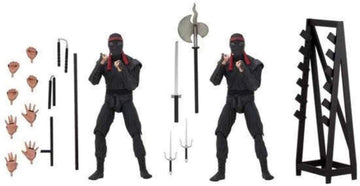 Neca 7' Tmnt 1990 Movie Foot Soldier W/Weapons Rack 2 Pack Figure