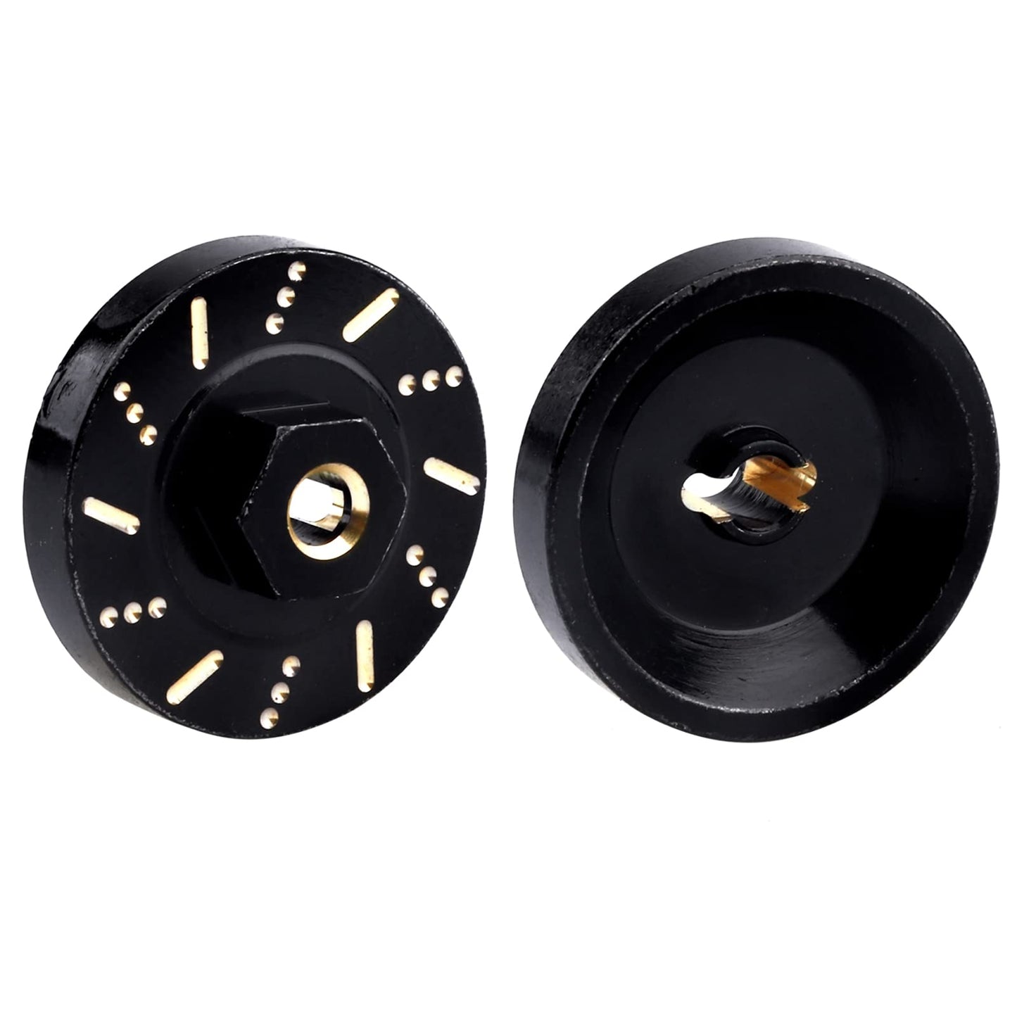 Brass Extended Wheel Spacers Wheel Weights 7mm Hex for Axial SCX24 1/24 RC Crawler Upgrade Parts (4-Pack)