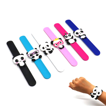 PAITUEND Panda Slap Bracelets for Kids Party Favors-Panda Theme Birthday Decorations(6pack) for Boys&Girls Panda Theme Party Sup
