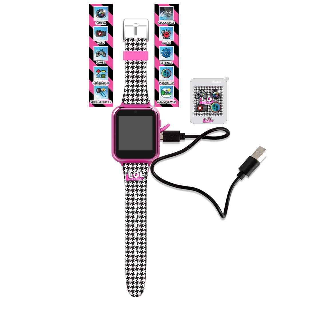 Lol Surprise Kids Smart Watch With Camera, Games, Voice Recorder, Step Counter, 10 Unique Watch Faces, Alarm, Timer, And Calculator - Fun Tech Toy For Kids