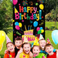 Gya Colorful Kids Birthday Party Door Banner Children Newborn Baby Shower Happy Birthday Background Balloons Candy Bar Gifts Bac