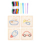 MERISHOPP Wooden Lacing Toy Embroidery Puzzle Montessori Toy Boys Girls Preschool Vehicles| Educational Toys | STEM Toys | Learn