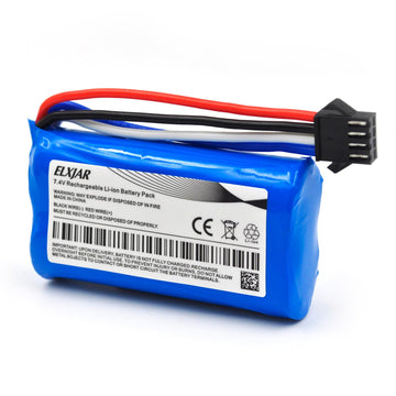 Coonyard (4-Pack) 7.4V 1500mAh Li-ion Battery with SM-4P Plug for Huanqi 961 962 RC Boat UDI902 UDI002 RC Boat 2 Pack with USB C