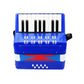 Kids Children Accordion 17Key 8 Bass Mini Small Accordion Educational Musical Instrument For Beginner Birthday Gift Blue Yunfu