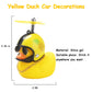 Wonuu Rubber Duck Car Ornaments Yellow Duck Car Dashboard Decorations Cool Glasses Duck With Propeller Helmet (Pineapple-Yellow)