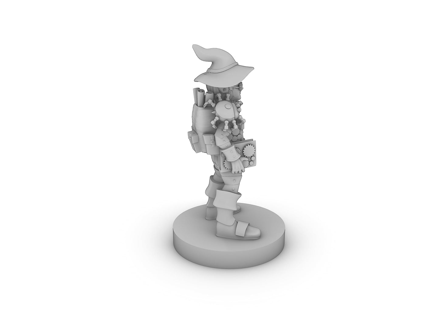 Gnome Clockwork Wizard Tabletop Dnd Gaming Miniature