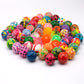 Obtanim 100 Pieces Colorful Bouncy Balls Bulk Mixed Pattern High Bouncing Balls For Kids Party Favors, Prizes, Birthdays Gift (2