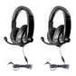 Hamiltonbuhl Smart-Trek Deluxe Stereo Headset With In-Line Volume Control & 3.5Mm Trrs Plug, Pack Of 2