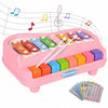 Mommers Xylophone For Kids, 2 In 1 Baby Piano For Toddlers 1-3 Years Old, 8 Multicolored Keyboard, Educational Preschool Pre Lea