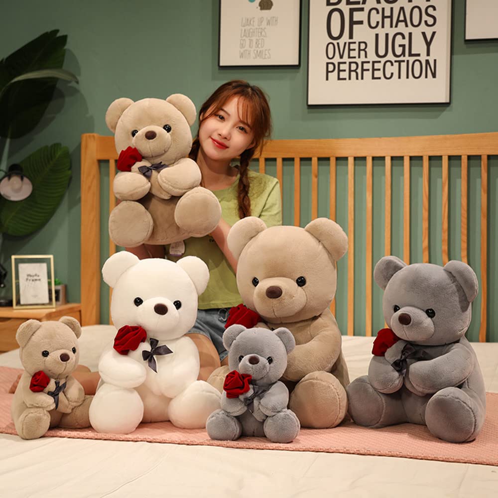 Shafish 13.7In Cute Plush Teddy Bear Stuffed Animal Teddy Bear Plush Doll Toy Gift For Children, Decoration For Party (White, 35