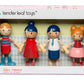 Tender Leaf Toys - Doll Family - Cute Wooden Flexible Doll Family for Kids Dollhouse, Four Pcs of Multicultural Mom, Dad, Boy a