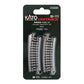 Kato USA Model Train Products Unitrack, 282mm (11'') Radius 15-Degree Curve Track (4-Piece)