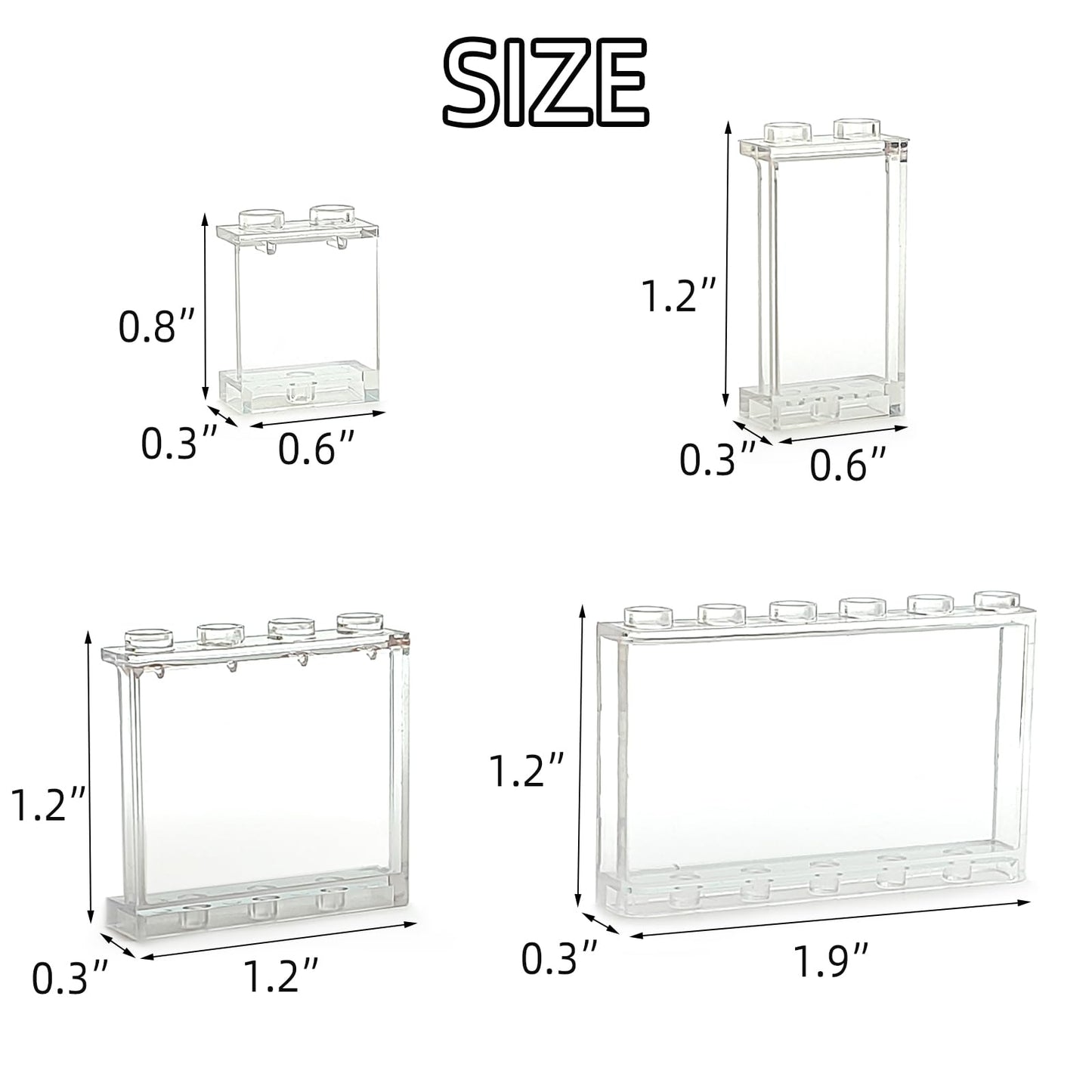 Zhx 72Pcs Clear Transparent Window House Building Brick Toy Classic Flat Plates Pieces And Parts Block Compatible With Major Brands (White Mix)