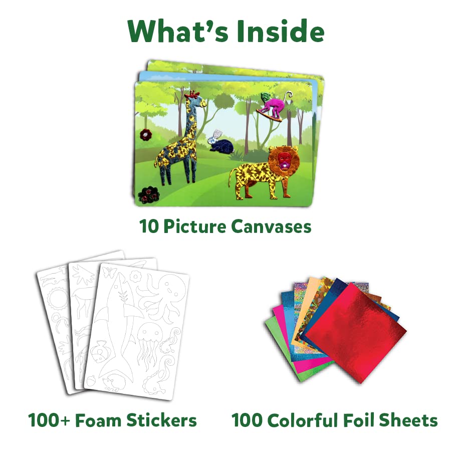 Skillmatics Art & Craft Activity - Foil Fun, 10 Sparkly Space Pictures, Ideal for Ages 4-9, Model SKILL293FFUS