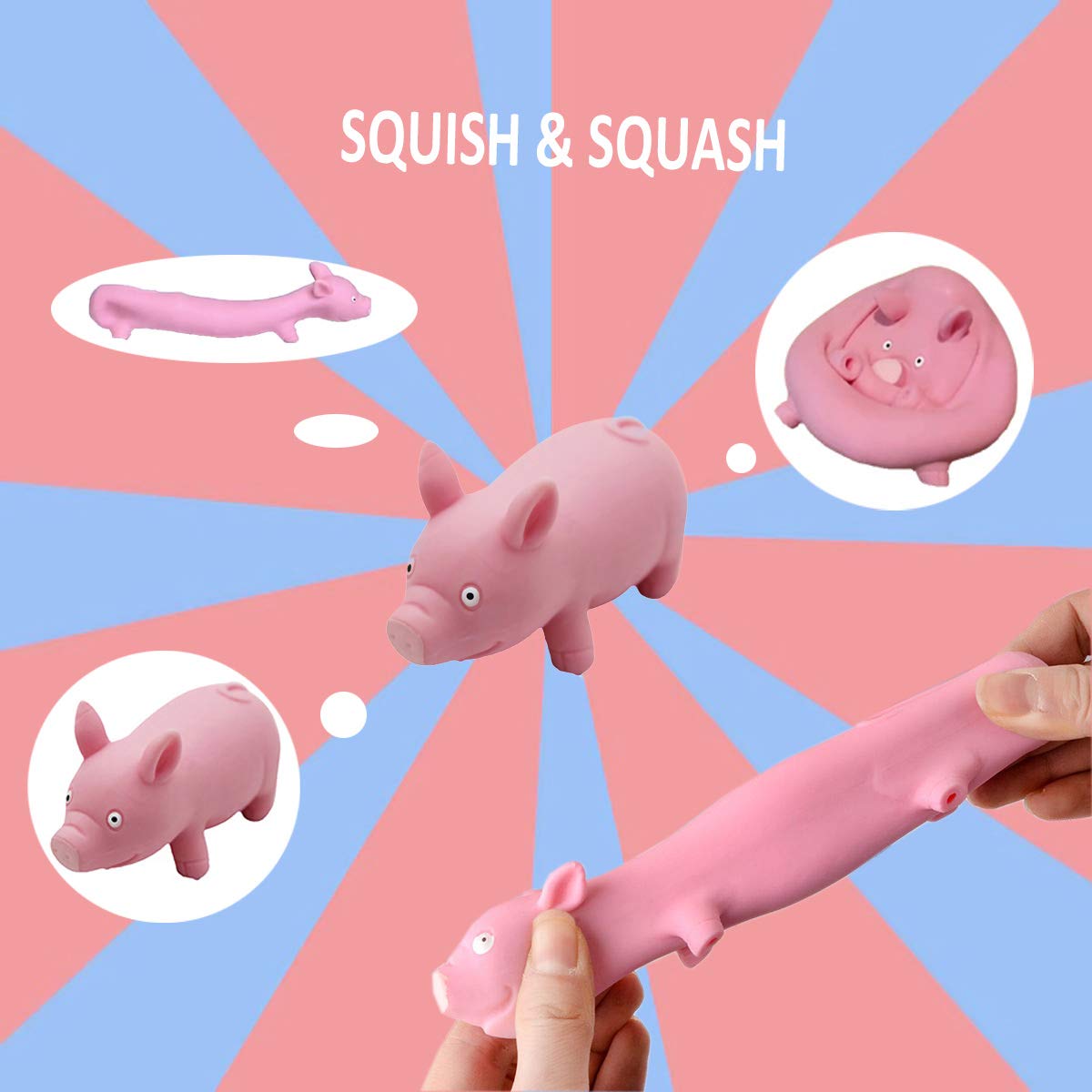 Squishy Toy Pink Pig Gifts For Kids Adults Popping Out Eyes Animal Squishies Anxiety Stress Relief Autism Disorders Funny Piggy