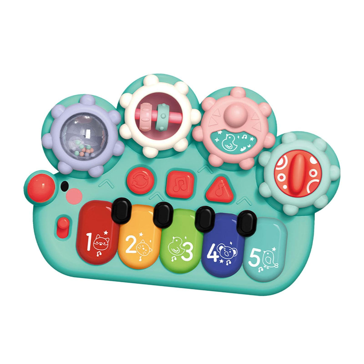 Trendivibe Light Up Music Baby Toys Early Learning Cartoon For Toddlers Babies Birthday Green| Baby Learning Toy | Infant Activi