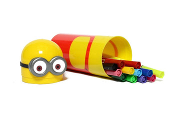 UNIVERSAL BUYER Cartoon Shape Pencil Box-Birthday Return Gifts for Kids 10Pcs Sketch Pens Multicolor || Best Return Gifts for Bi