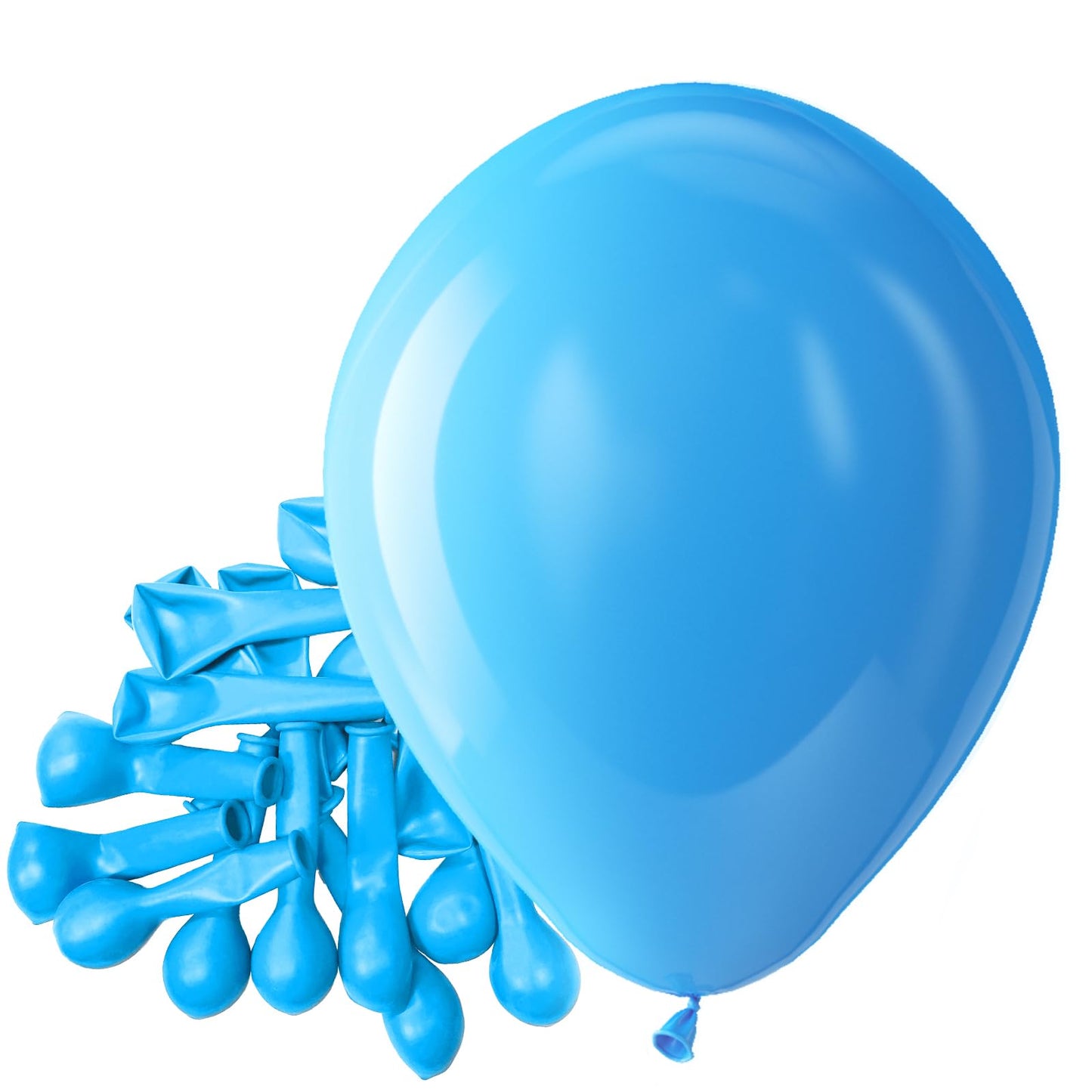 Bezente Blue Balloons Latex Party Balloons - 150 Pack 5 Inch Matte Small Light Blue Helium Balloons For Birthday Wedding Baby Sh