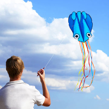 Mint'S Colorful Life Octopus Kite (Orange Spotty&Red&Blue)