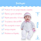 JC Toys - La Baby | Caucasian 16-inch Medium Soft Body Baby Doll | Washable | Removable Pink Outfit w/Hat and Pacifier | for Chi