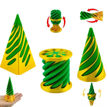 Ajitxalr 3 Packs Impossible Cone,Spiral Cone Fidget Toy,Impossible Cones Passthrough Impossible Pyramid For Relaxing,Spiral Fidg