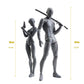 Gnallang Action Figures Pvc Model (Grey Color) With Box Drawing Figure Models For Artists(Female+Male)
