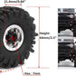 HOBBYSOUL 64 * 25mm Soft Sticky 1.0 Mud Slingers tires & Adjustable Offset 1.0 beadlock Wheels, Negative Offset 1.0 Wheels and t
