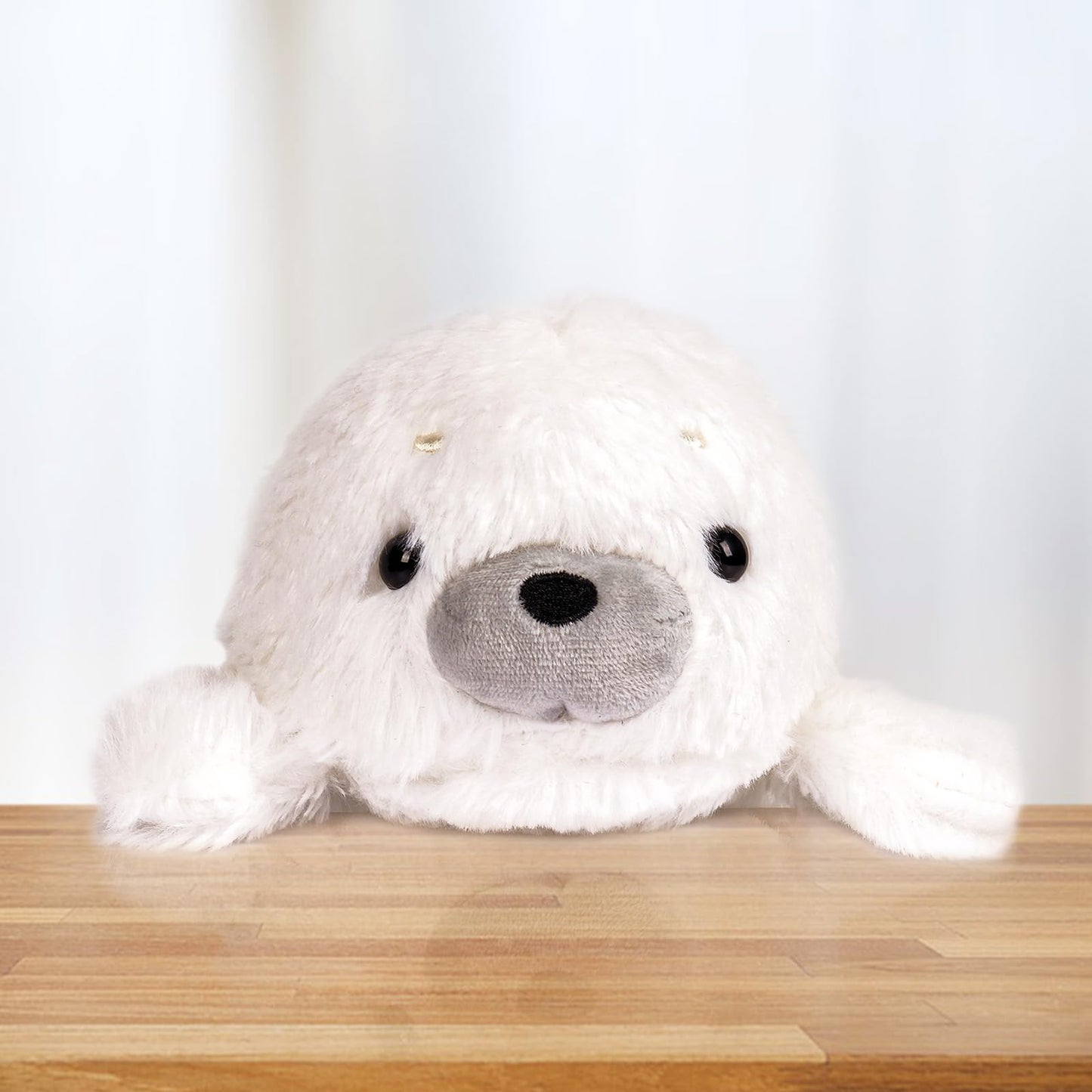 CWZY 7.8 White Seal Plush - Posture Improvement Desk Buddy - Soft & Supportive Sitting Companion - Cute Stuffed Animal for Office  Study  and Gift