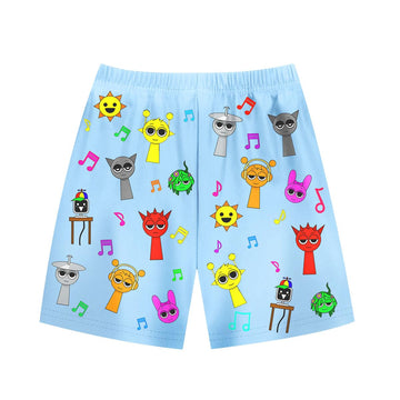 Ajajvoe Sprunki Shirt Pant Set Kids Clothes For Sprunki Tshirt Pants Kids Sprunki Birthday Outfits Sprunki Pants Sky Blue
