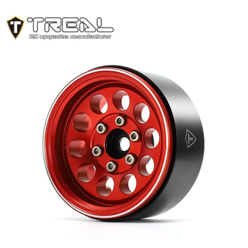 Treal Rc Wheels 4Pcs 1.9 Inch Beadlock Rc Rims Set For 1:10 Rc Crawler Compatible With Axial Scx10 Scx10 Ii 90046 Scx10 Iii Axi0