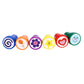 LUCKYBIRD Self Inking Stamps Set for Kids - 6 Count Plastic Balloon & Star Stamps, 1x1x1.3 inches, Model LUCKYBIRDS