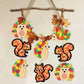 Zliisang 12PCS Make You Own Fall Crafts Kit Bulk Fall Animals Paper Suncatchers Foam Stickers Crafts DIY Kit for Autumn Thanksgi
