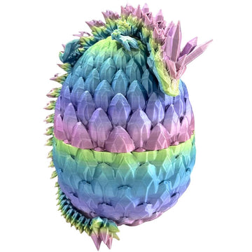 3D Printed Dragon Egg, Mystery Crystal Dragon Egg Fidget Toys Surprise, Easter Eggs Articulated Crystal Dragon Eggs With Dragon Inside (Colorful-A)