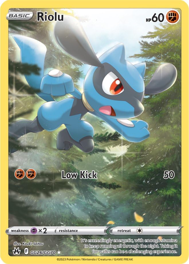 Pokemon - Riolu GG26/GG70 -Crown Zenith - Galarian Gallery - Full Art - Holo Card