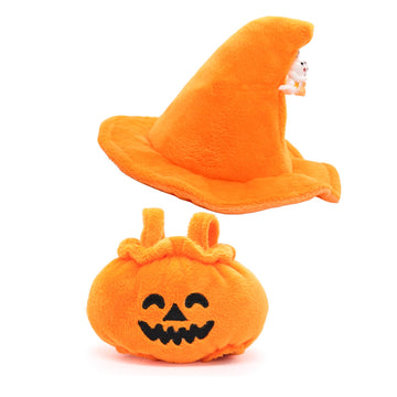 Doll Clothes for 17cm Doll  enhanced Handmade Special Style 2 Piece Set Including Pumpkin Outfit and Witch Hat for Halloween Dressed High-End Dolls Accessories for Play & Display - (Pumpkin Hat)